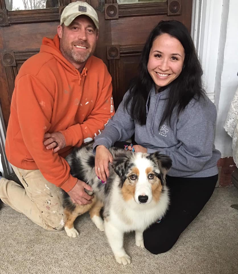 Liberty with her new family